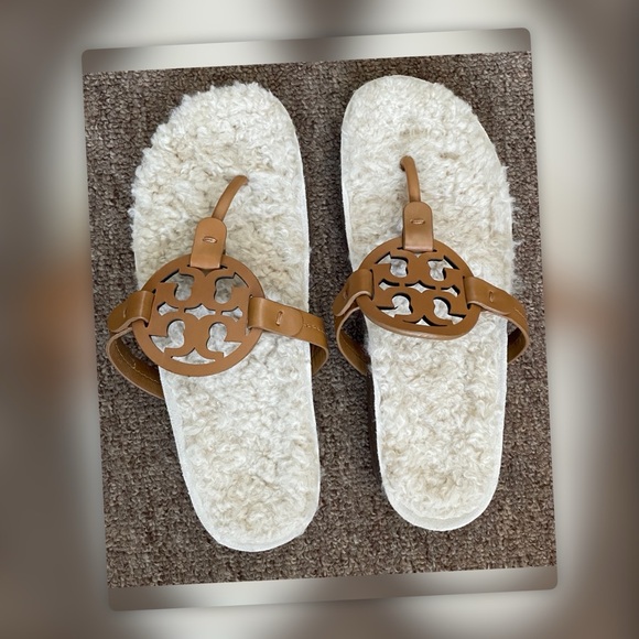 Tory Burch Shoes - Tory Burch Miller Cloud Shearling Thong Sandals